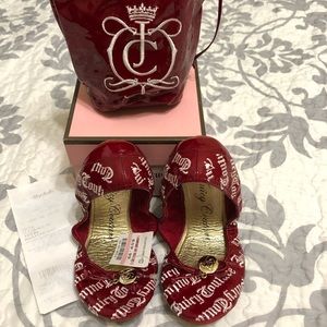 NWT Juicy Couture foldable flats in Red size 5